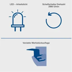 Doppelschleifer SM200AL scheppach mit LED 554 191