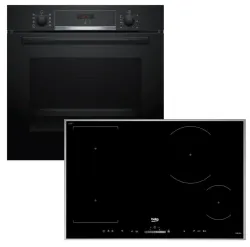 BOSCH Backofen-Set EcoClean + Beko Induktionskochfeld 4262429945485