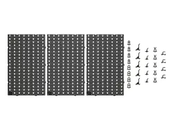 PARKSIDE® Werkzeug-Wandorganizer silberfarben schwarz 4052916197240