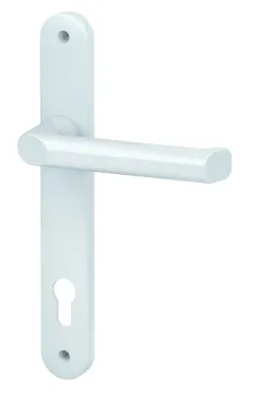 1/2-Schmalrahmen-Drücker-Garnitur rund Alu Weiß PZ 92/8 mm 4026434162240