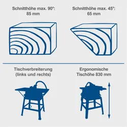 Tischkreissäge HS100S Scheppach 4046664259817