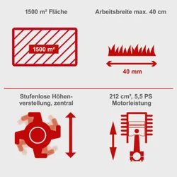 Vertikutierer SC50Vario scheppach 37229 11337