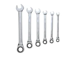 PARKSIDE® Gabel- und Ratschen-Ringschlüsselsatz Gerade mit Kunststoffhalter 4052916833704