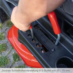 Benzin-Aufsitzrasenmäher MR200-61 Scheppach - 4,8PS | 61cm Schnittbreite | 150L Fangsack | 2600m² Rasenfläche 18120 5595