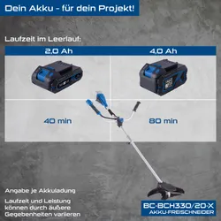Akku Freischneider BC-BCH330 Scheppach 27569 8414