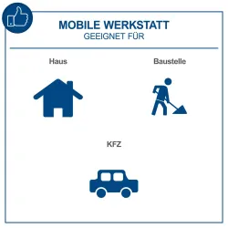 Werkstattwagen TW1000 Scheppach abschließbar Schwarz 4046664099659