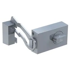 KS500-70 Kastenschloss Sperrbügel (käntig) Silber - SS 4026434138818
