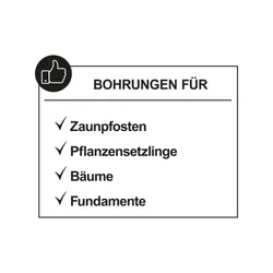 Benzin Erdbohrer BAG2000-BE Scheppach Black 27856 8488