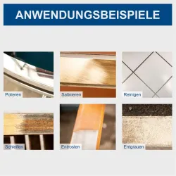 Satiniermaschine MRS1300 Scheppach mit Messingdrahtbürste 2600 622
