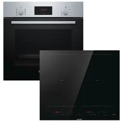 BOSCH Backofen-Set Teleskopauszug + Gorenje Induktionskochfeld Booster Slider autark 4262429947724