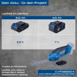 Akku-Gras & Strauchschere C-HTGS200-X Scheppach 4046664222859