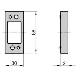 Distanzplatte silber optional zu PR 800/900 3838923718095