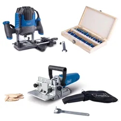 Oberfräse WRT1200 & Flachdübelfräse WRT1200 SET Scheppach 4046664190530