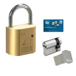 BASI Vorhängeschloss PZ-Vorhangschloss Spar-Set 4026434456219