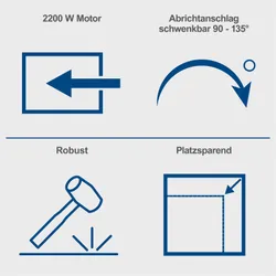 Abricht- & Dickenhobel HMS1500 Scheppach mit fahrbarem Untergestell 32652 9839