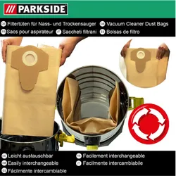 Parkside Staubsaugerbeutel Papierfilterbeutel 30 L 26385 8108