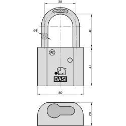 BASI Vorhängeschloss PZ-Vorhangschloss Spar-Set 12721 3206