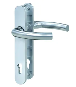 Schmalrahmen-Drücker-Garnitur rund Edelstahl PZ 92/8 mm 4026434115116