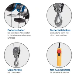 elektrischer Seilzug HRS400 scheppach 23996 7400