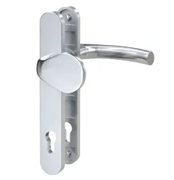 Schmalrahmen-Wechsel-Garnitur rund Edelstahl PZ 92/8 mm 4026434115130