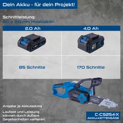 Akku-Kettensäge C-CS254-X Scheppach 20V 36698 8820