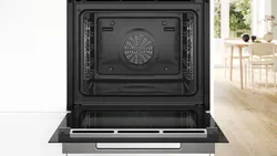 BOSCH Dampfbackofen Serie 8 HSG7261B1 Einbau-Dampfbackofen Schwarz mit Teleskopauszug nachrüstbar 34509 10385