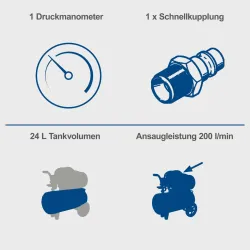 Kompressor HC30o Scheppach ölfrei 969 273