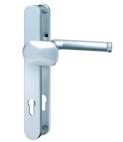 Schmalrahmen-Wechsel-Garnitur rund Alu Silber PZ 92/8 mm 4026434113273