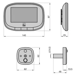 Digitaler Türspion TS 810 Silber 32587 5135