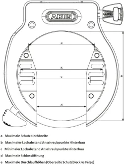 ABUS Rahmenschloss 4960 NR black 7002 2188