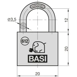 BASI Vorhängeschloss Vorhangschloss Spar-Set Kofferschloss 12783 3226
