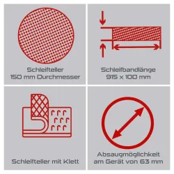 Band- und Tellerschleifer PX-BTS-370 Practixx 923 265