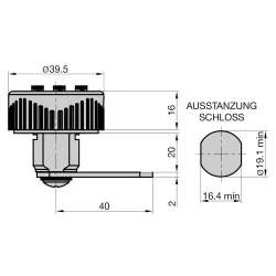 BASI Schließzylinder Hebelschloss Spar-Set Zahlenkombination 12698 3199