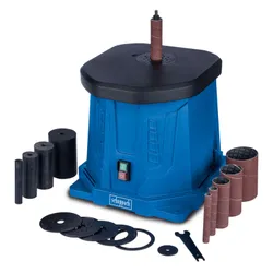 Oszillierende Spindelschleifmaschine OSM100 Scheppach Grauguss-Arbeitstisch 4046664307501