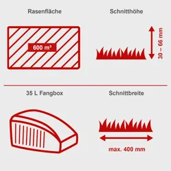 Benzin Rasenmäher PML40-132P Scheppach 37002 897