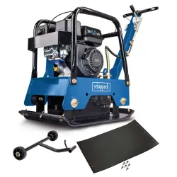 Rüttelplatte HP2500S Scheppach inkl. Gummimatte & Fahrvorrichtung 4046664116837