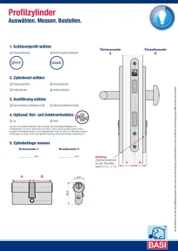 BASI Schließzylinder Spezial-Halbzylinder Dreikant 8 25024 7720