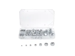 PARKSIDE® Muttern-Sortierung blau verzinkt Hutmuttern niedrige Form 4335814032319