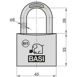 Vorhangschloss VHS 611 Gleichschließend 31153 4821