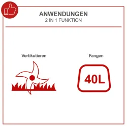 Benzin-Vertikutierer SC55P Scheppach 4046664215677