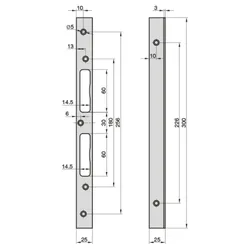 Sicherheitswinkelschliessblech SWS 955 verzinkt käntig 4026434064896