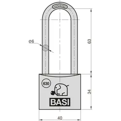 BASI Vorhängeschloss VS Aluminium Spar-Set 33052 9950