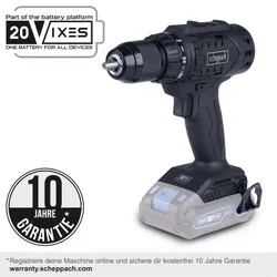Akku-Bohrschrauber BC-BS60BE-X scheppach black 26645 8179