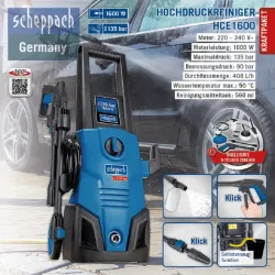 Scheppach Hochdruckreiniger HCE1600 SE 12448 3125