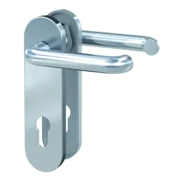 Kurzschild-Drücker-Garnitur ZB 3800 Edelstahl Profilzylinder 4026434063462