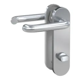 Kurzschild-Drücker-Garnitur ZB 3800 Edelstahl Lochung WC links 4026434064070