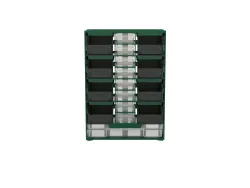 PARKSIDE® Kleinteilemagazin 17 Fächer dunkelgrün 4335754085413
