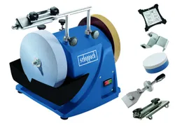 Nass-Schleifsystem TIGER 2000S Scheppach inkl. Vorrichtung für Messer, Äxte & Stemmeisen 4046664163893