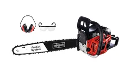 Benzin Kettensäge CSH56 mit Gehörschutz und Schutzbrille 4046664245285