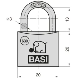 BASI Vorhängeschloss Vorhangschloss Spar-Set 6-tlg 12912 3269